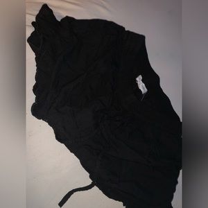 Black shorts and shirt